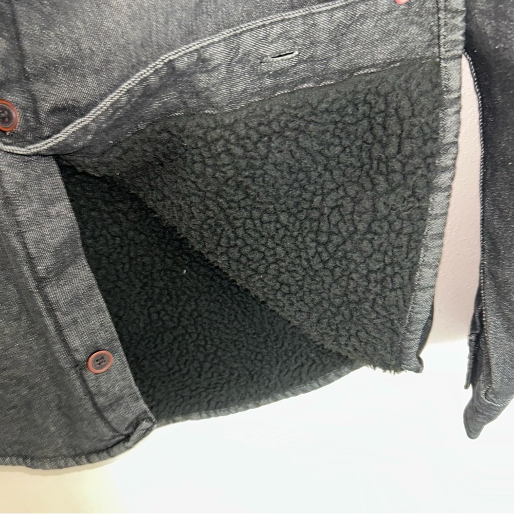 Buffalo David Bitton Black Washed sherpa lined Jacket - Picture 4 of 4